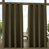 Lofaris Coffee Patio Waterproof Grommet Top Outdoor Curtains for Front Porch